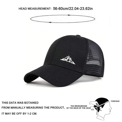 Unisex Mountain Range Embroidery Baseball Caps