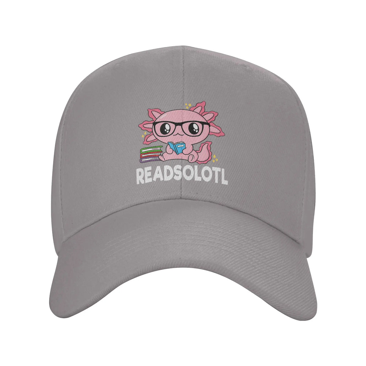 Readsolotl Axolotl Book Lover Funny Reading Baseball Cap