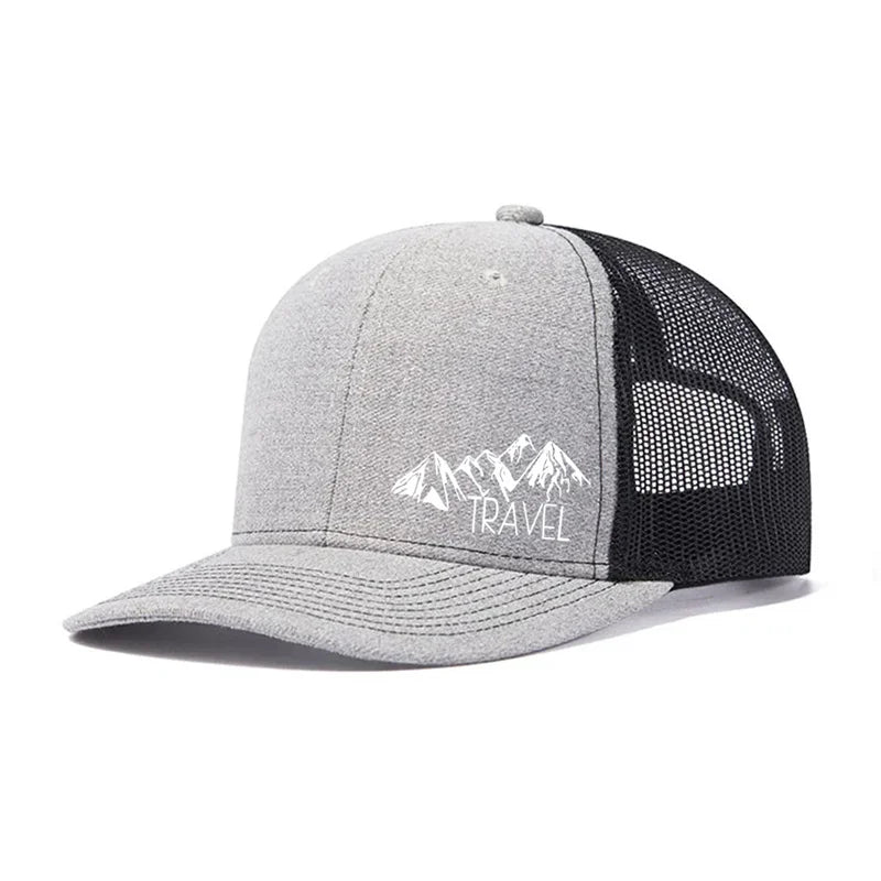 Peak TRAVEL Curved Adult Baseball Cap for Men Women Outdoor Mesh Duck Hat
