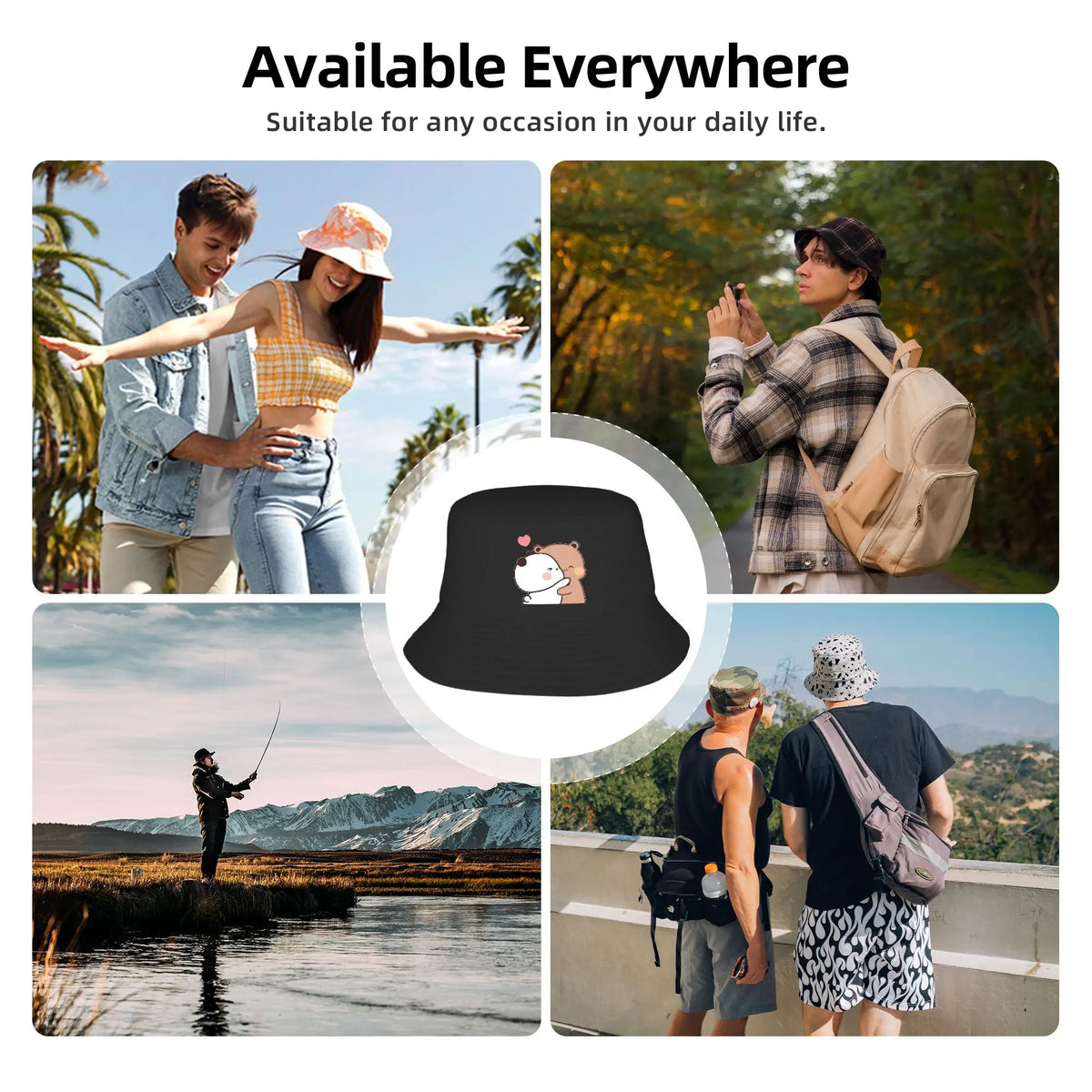 Street Love Bubu Dudu Bucket Hats Panda Bear