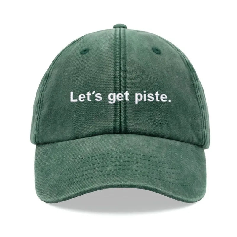 "Let's Get Piste" Baseball Caps For Women