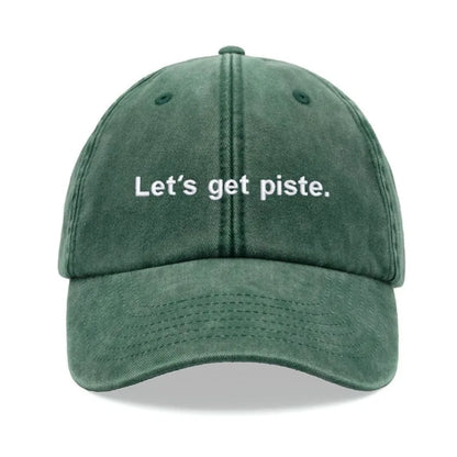 "Let's Get Piste" Baseball Caps For Women