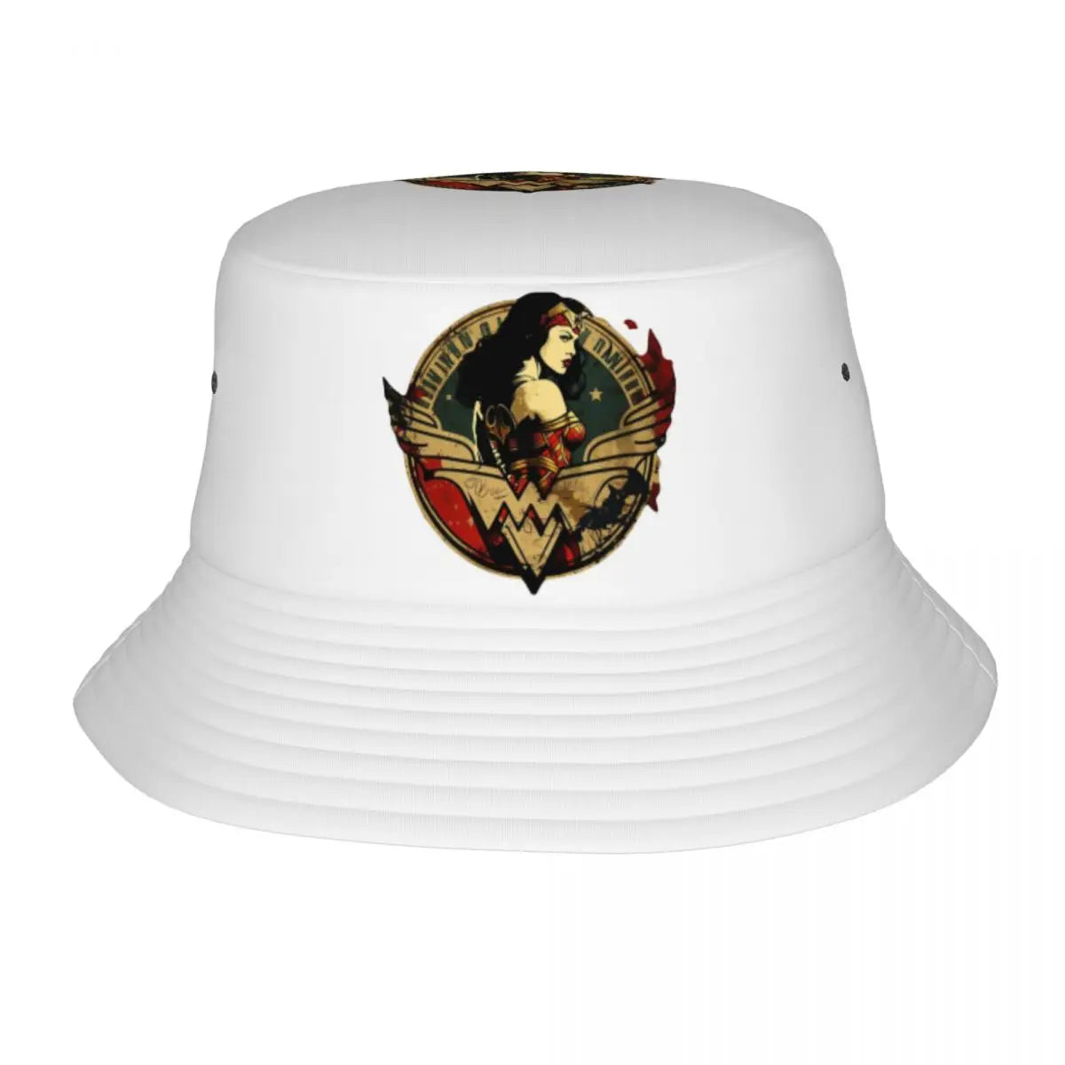 Vintage Superhero Comic Book Collection Pattern Bucket Hat