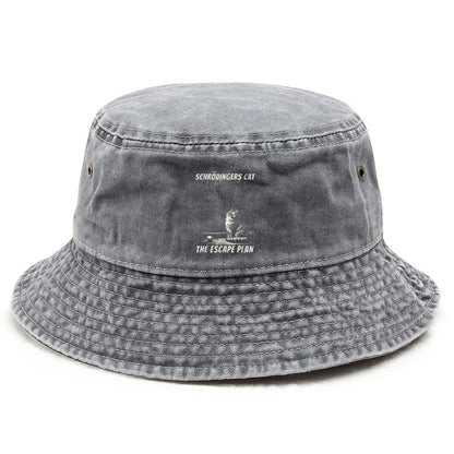 Cotton Washed Bucket Hat Vintage Fishing Hat For Unisex Sun Protection