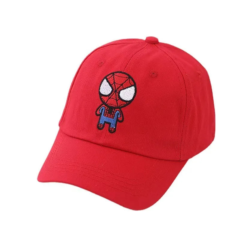 Marvel Summer Pure Cotton Vintage Children's Spider-Man Cartoon Embroidery Baseball Cap