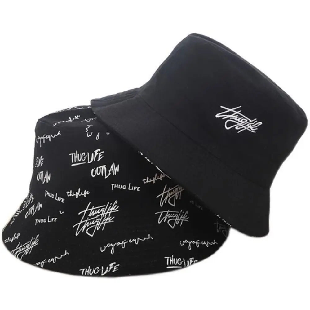 Portable Foldable Double-sided Bucket Hat Lightweight Japanese Style