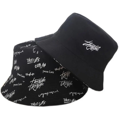Portable Foldable Double-sided Bucket Hat Lightweight Japanese Style