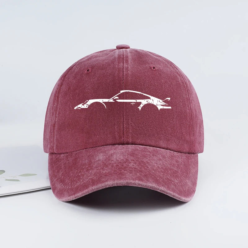 Classic Sports Car Silhouette Baseball Cap