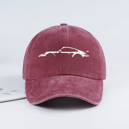 Classic Sports Car Silhouette Baseball Cap