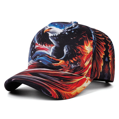 Skateboarding Hat Printed Dragon Tiger Baseball Hat