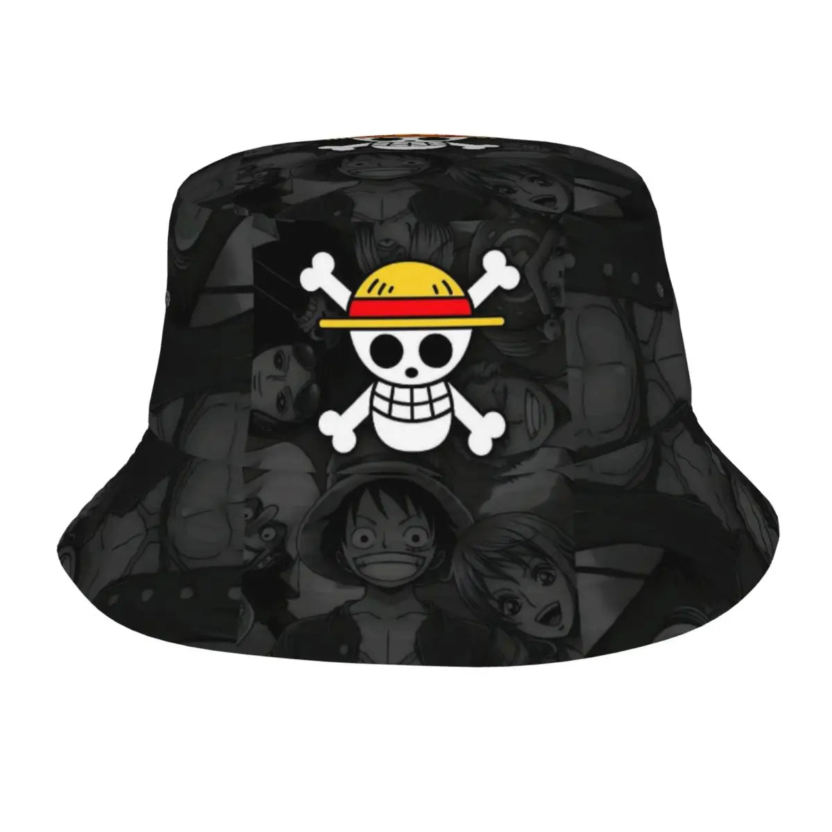 One Piece Straw Hat Luffy Skull Logo Bucket Hat