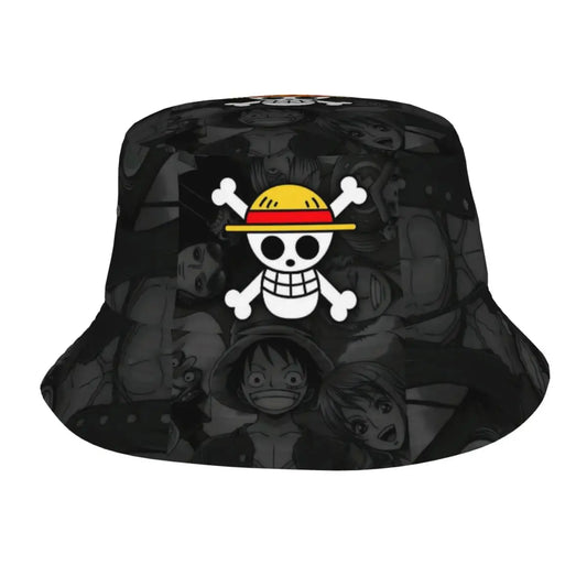 One Piece Straw Hat Luffy Skull Logo Bucket Hat