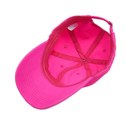 Baseball Cap Unisex Athletic Low Plain Fluorescent Solid Color For Men Women