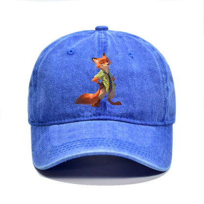Cartoon Zootopia Nick Sun Baseball Cap Couple Women Print Baseball Caps