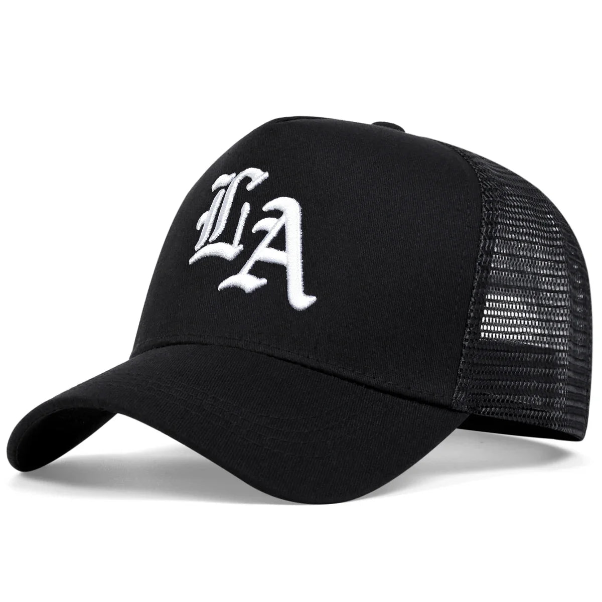 Unisex LA Letter Embroidery Baseball Net Caps Hip Hop Cap