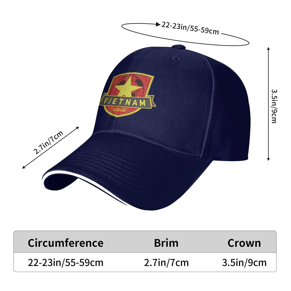 Vietnam Golden Star Sun Baseball Cap