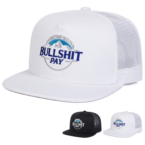 Unisex BULLSHIT PAY Embroidery Hip-Hop Hats Snapback Caps Baseball Caps