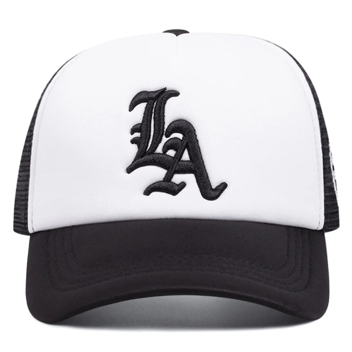 LA Side Embroidered Breathable Mesh Hat Men's Hip Hop Hat Baseball Hat
