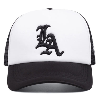LA Side Embroidered Breathable Mesh Hat Men's Hip Hop Hat Baseball Hat