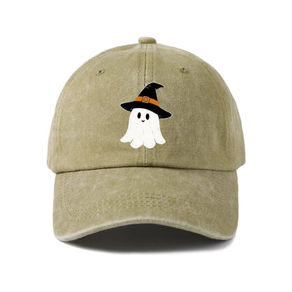 Witch Hat Ghost Graphic Baseball Cap