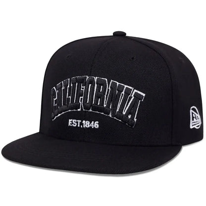 Unisex CA Letter Embroidery Snapback Caps