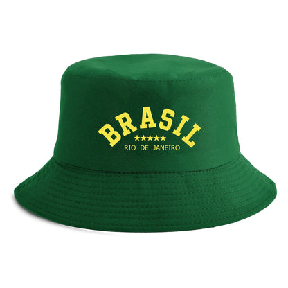 Unisex Brasil Rio de Janeiro Print Bucket Hat