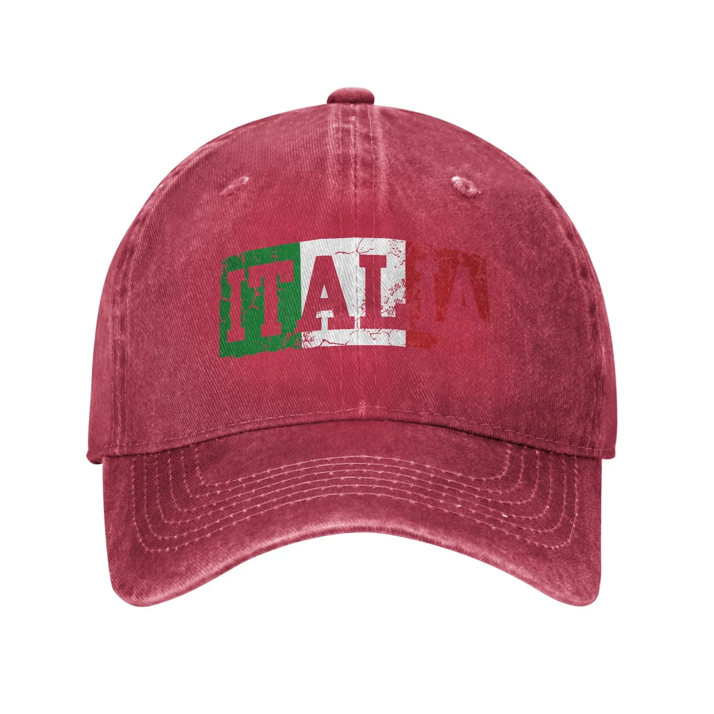 Italia Italian Flag Italy Distressed Sun Baseball Cap