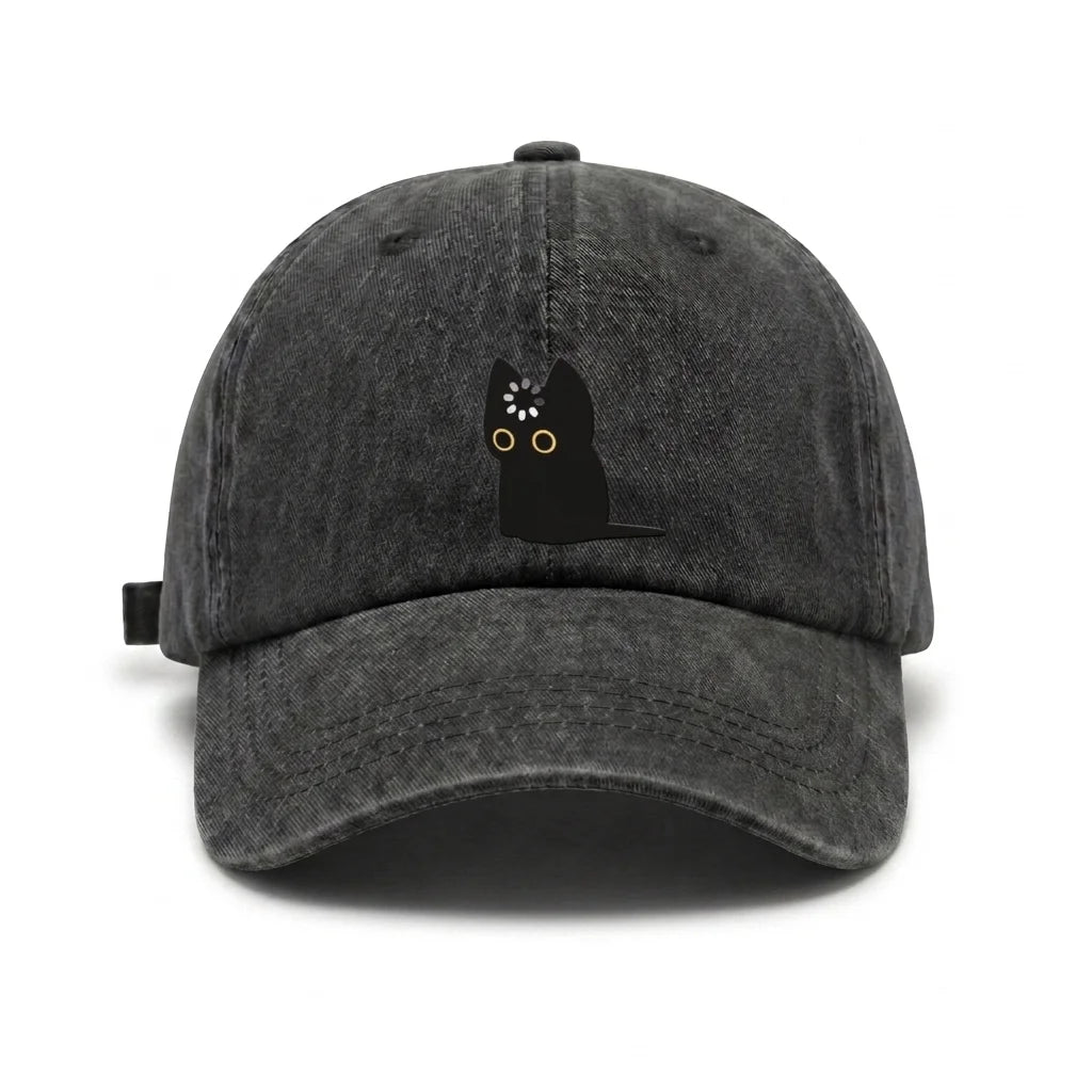 Vintage Black Owl Baseball Cap