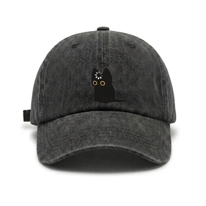Vintage Black Owl Baseball Cap