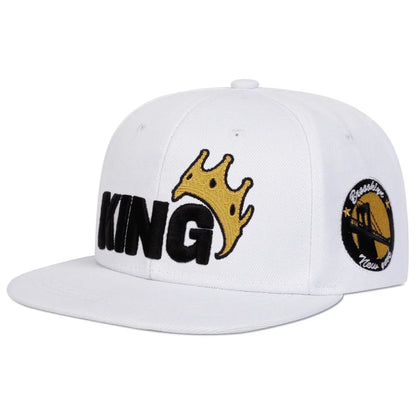 Unisex KING Crown Embroidery Hip-hop Hats Baseball Caps Snapback Caps