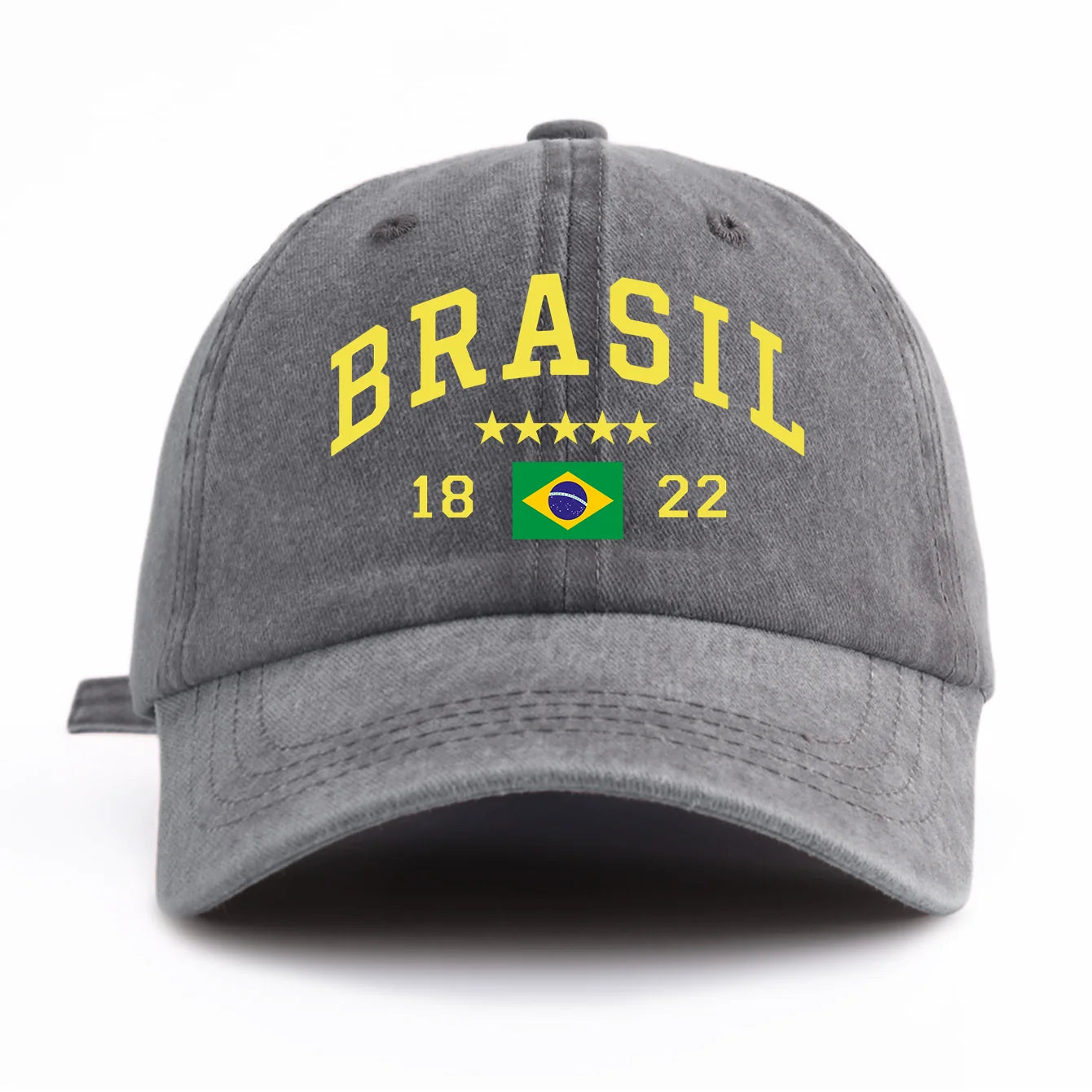 BRASIL Print Washed Baseball Cap For Adults