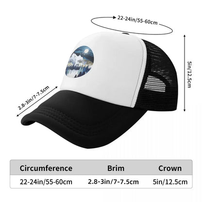 Moonlit Snow Baseball Cap