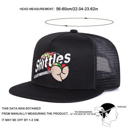 Unisex SHITTLES Embroidery Hip-hop Hat Snapback Cap