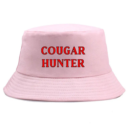 Cougar Hunter Bucket Hat Funny Retro Vibes Printed Sun Hat For Men Women