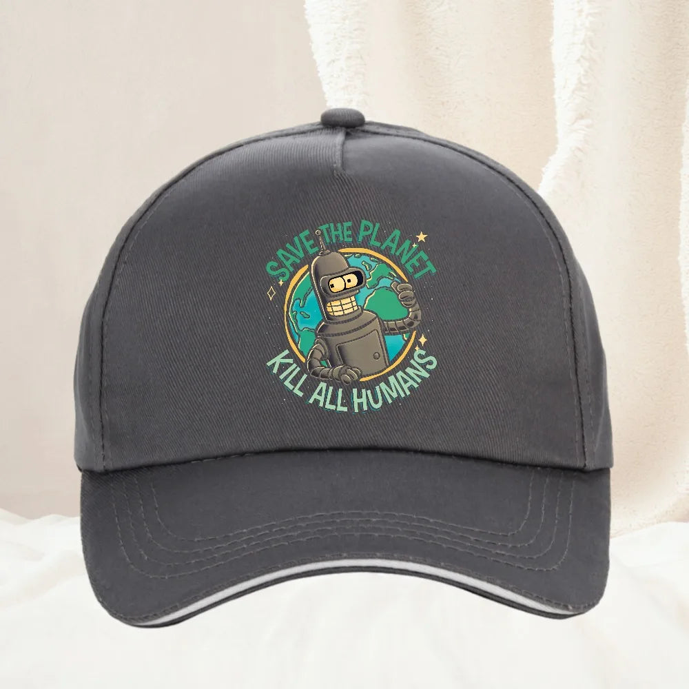 Bendered Save the Planet Kill All Humans Baseball Cap