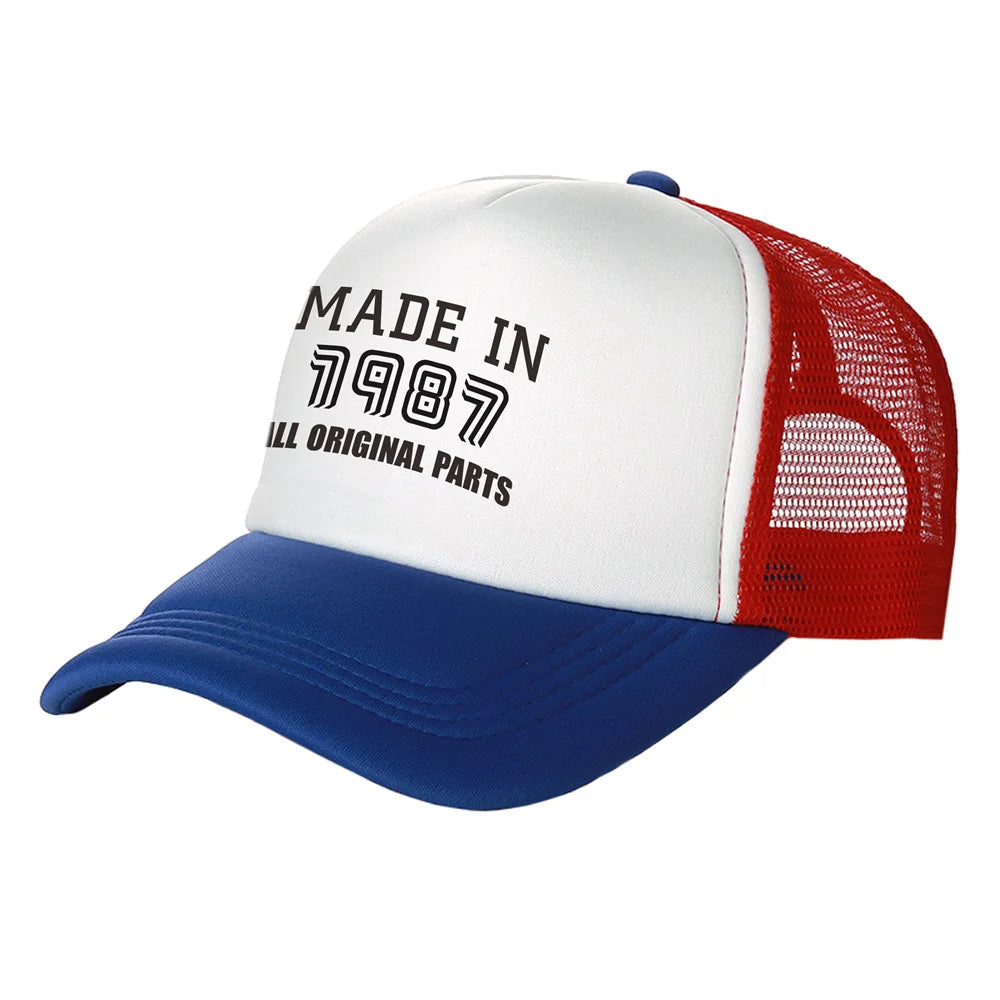 Made In 1987 All Original Parts Baseball Caps