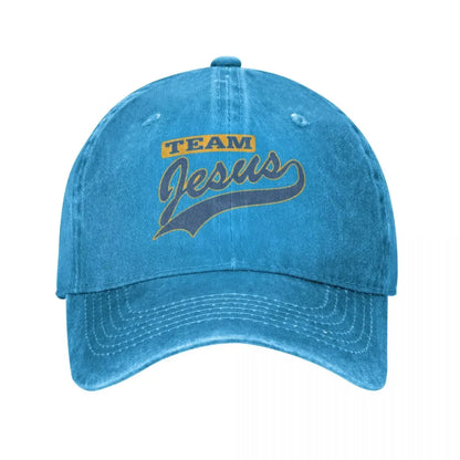 New Christian Team Jesus Denim Baseball Caps Snapback Sun Hat Women Men