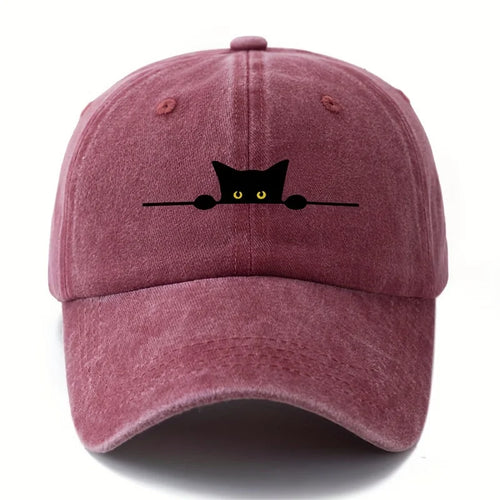 Cartoon Cat Printed Baseball Cap