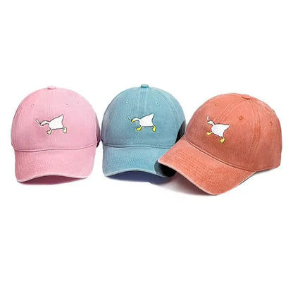 Embroidered Baseball Cap With Goose