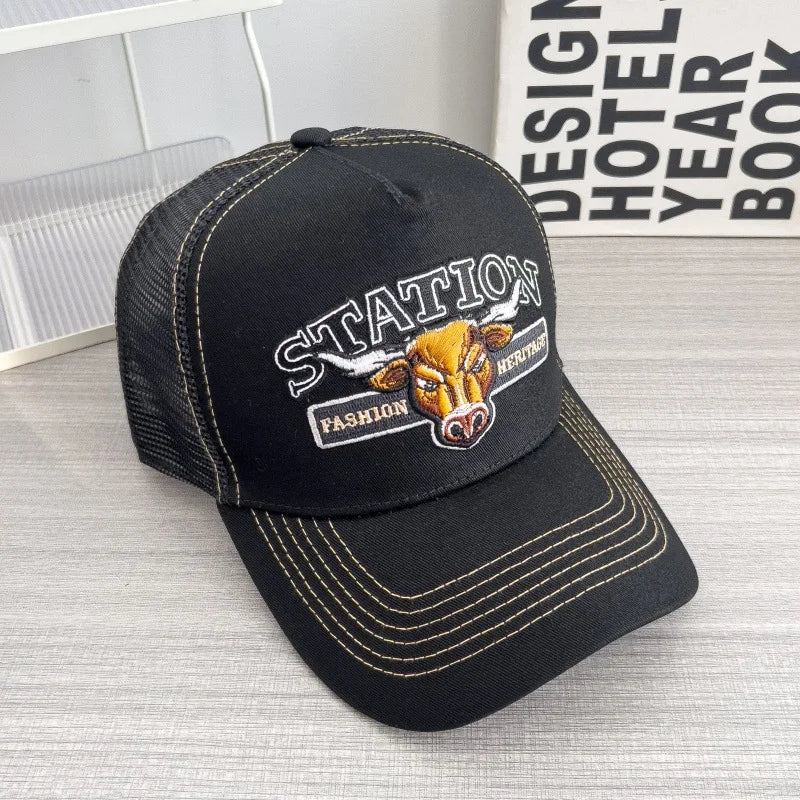 American Retro Baseball Cap Mesh Breathable UPF50+