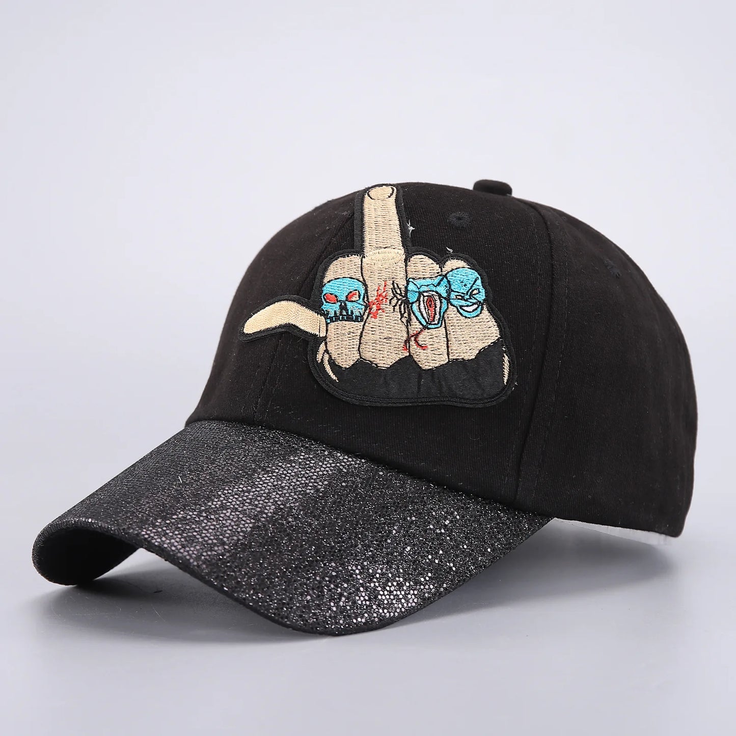 Skull Baseball Cap Halloween Party Funny Scary Expression Design
