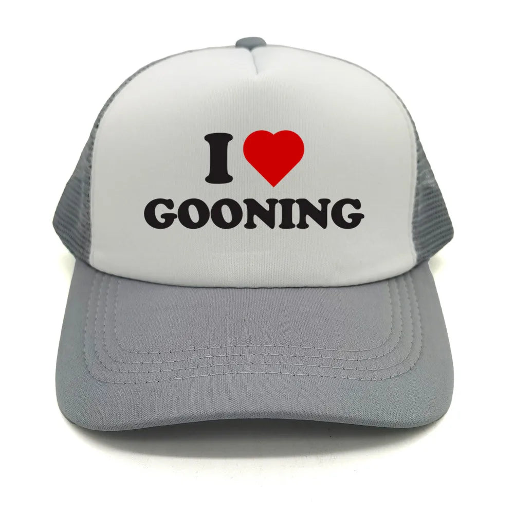 Funny I Love Gooning Baseball Caps Cool Summer Men Mesh Net Hat