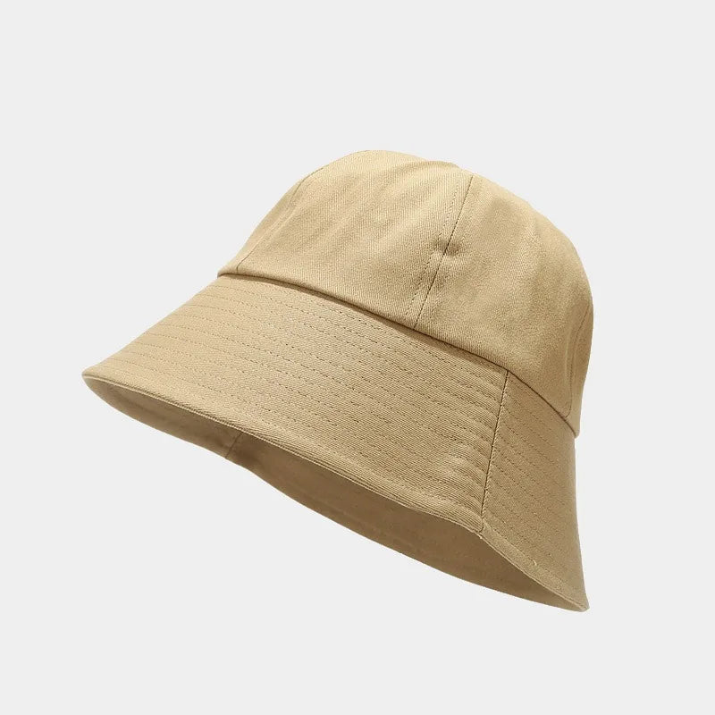Fashion Girly Overfit Round Bucket Hat Ladies Daily Fisherman Cap