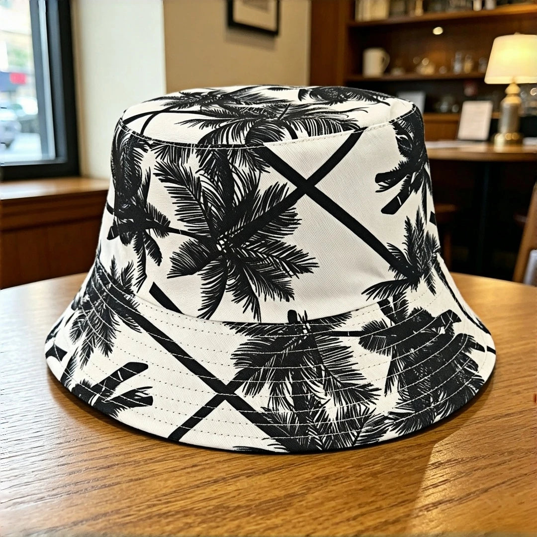 Hawaii Coconut Tree Wide-Brimmed Stylish Classic Bucket Hat