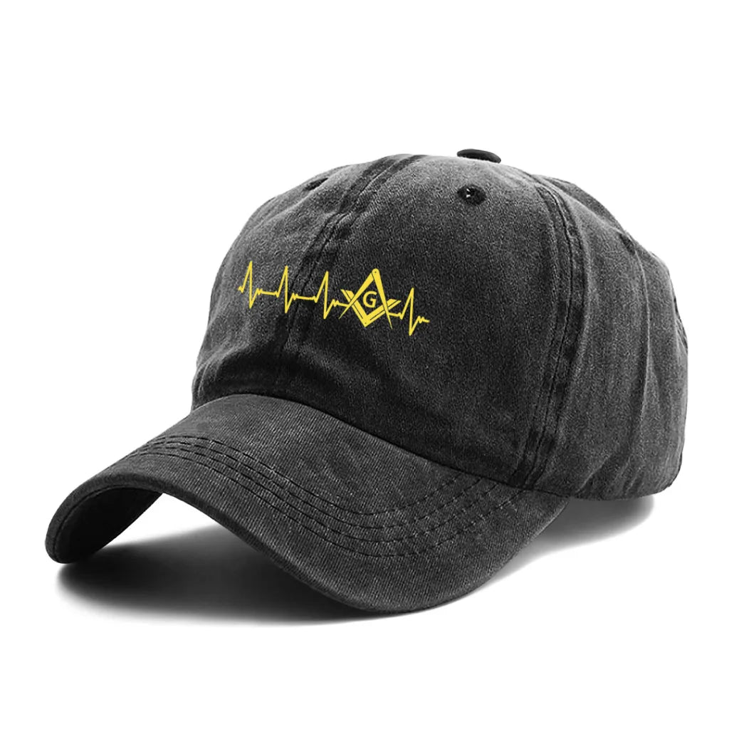 Summer Cap Sun Visor EKG Heartbeat Masonic Hip Hop Caps Baseball Hat