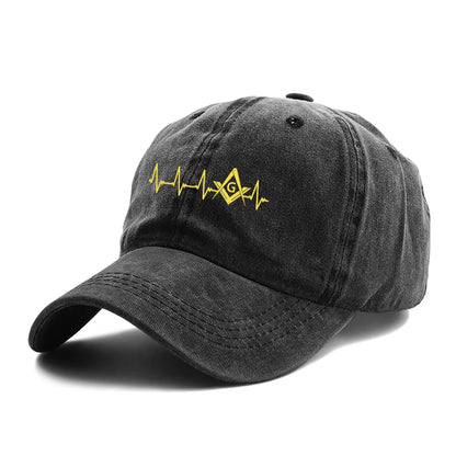 Summer Cap Sun Visor EKG Heartbeat Masonic Hip Hop Caps Baseball Hat