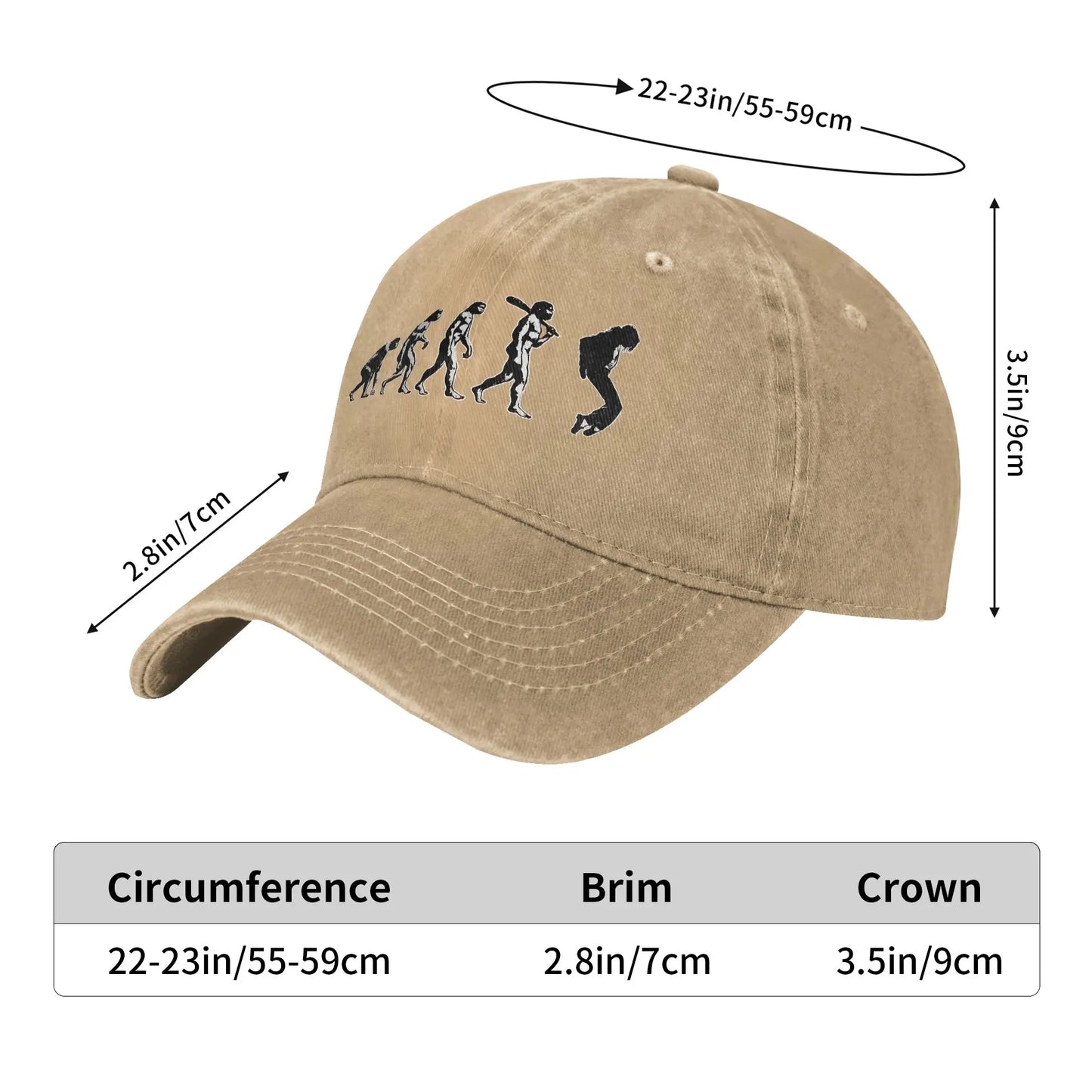 King of Pop M-Michael J-Jackson MJ Washed Baseball Cap