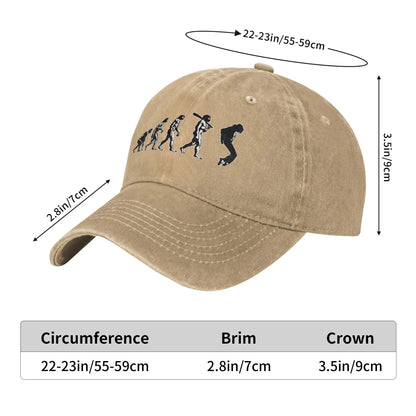 King of Pop M-Michael J-Jackson MJ Washed Baseball Cap