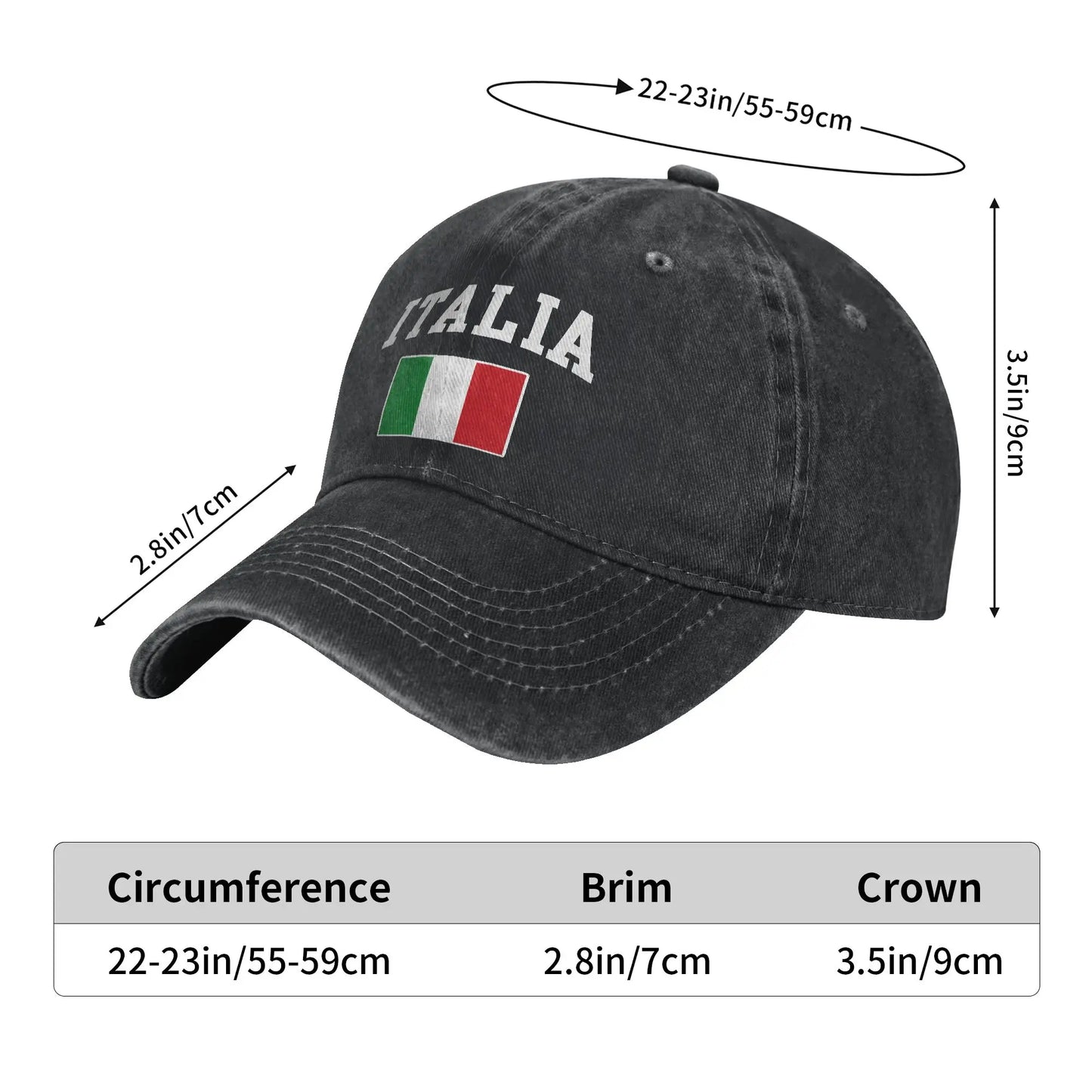 Italia Flag Italian Italy Casual Baseball Cap