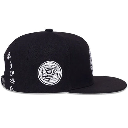 Unisex Eyes Letter Embroidery Hip-hop Hats Baseball Caps Snapback Caps